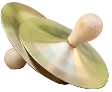 Generic 2 Stück Kupfer-Handbecken, Hohe Haltbarkeit, Einzigartiges Design, Crash-Becken für Kinder, Musikinstrument, Multifunktionaler Einsatz bei Studioaufnahmen