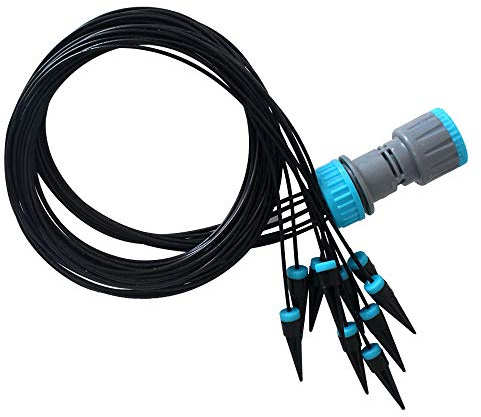 Dioche di Irrigazione Automatica con 10 Testine di Irrigazione a Goccia e Copertura Larga 1,6 Metri, un di Risparmio Idrico Altamente Efficiente Adatto per Irrigare i Giardini domestici.