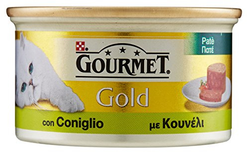 Purina Gourmet Gold Patè Cibo Umido Gatto con Coniglio, 24 Lattine da 85g