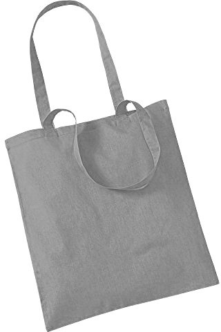 Westford Mill - Baumwoll-Tragetasche mit langen Henkeln / Pure Grey, One