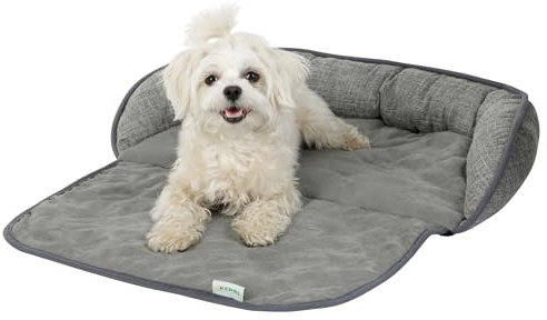 Kerbl Pet Couchkissen Emalia, Hundekissen, Katzenkissen, Hundebett, grau, 60x40x12cm, Polyester, Hunde, Katzen, Schutz für Polstermöbel