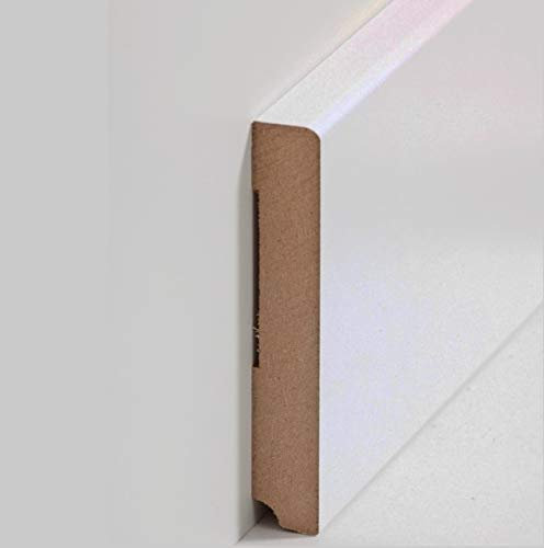 Fot- och golvlistNürnberg 115 x 19 mm MDF folierad – 720.115 | Baslist | Professionell sockellist | Vit