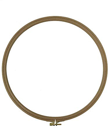 Nurge Premium-Beech Holz Gold Haken Stickrahmen 10 zoll / 25 cm Durchmesser - 8 mm Dick