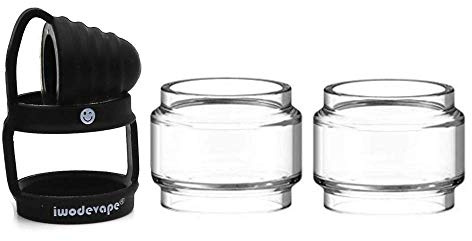 RUILUL Tubes de rechange 3 en 1 et anneaux en silicone pour Vape Pen 22 Accessoires (2 réservoirs transparents + bande de vape (noir)