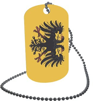 U24 Dog Tag Erkennungsmarke ID Tag an Kette Heilig Römisch Reich Dt. Nation Alu 30 x 50 mm