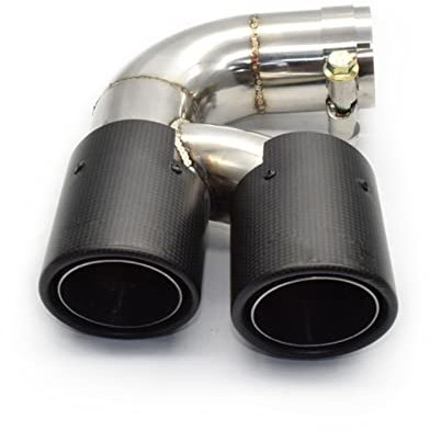 guostar Auspuff Blende 1 Stück Endrohr Auto Auspuff Endrohr Für BMW 118i Für F20 63mm Düse 304 Edelstahl Kohlefaser Endrohrblende (Farbe : Kohlefaser)