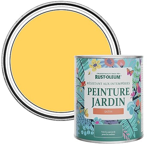 Rust-Oleum Yellow Mould-Resistant Garden Paint In Satin Finish - Lemon Jelly 750ml