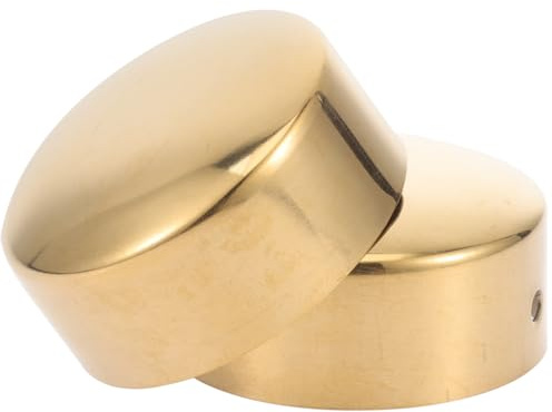 Housoutil Handrail End Caps Round Hand Rail Ends Tube Protector Fittings for Stair Railings Handrail Fitting Accessories for Indoor and Outdoor Furniture 2 Pieces