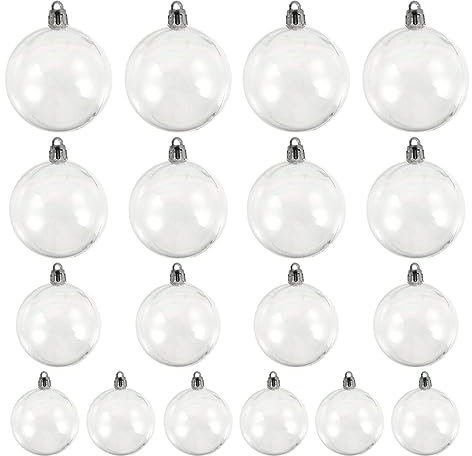 Toddmomy 54 Stück Schillernde Weihnachtskugel-Ornamente Transparente Christbaumkugeln Bruchsichere Baumkugeln Für Feiertagsparty-Baumdekorationen