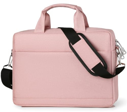 ENEN Rosa Funda Portatil 15,6 Pulgadas, Impermeable Laptop Funda Ordenador 15-15,6 Pulgadas con Bolsillo | Protectora Maletin Portatil, para Viajes, Escuela u Oficina