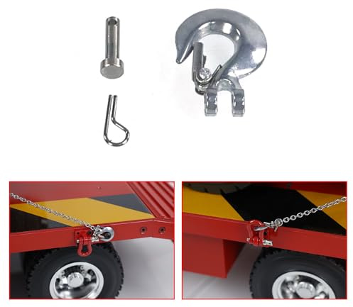 wheelfun Metallhaken für 1/14 Maßstab RC Truck Ferngesteuerte Baufahrzeuge Anhängerlader
