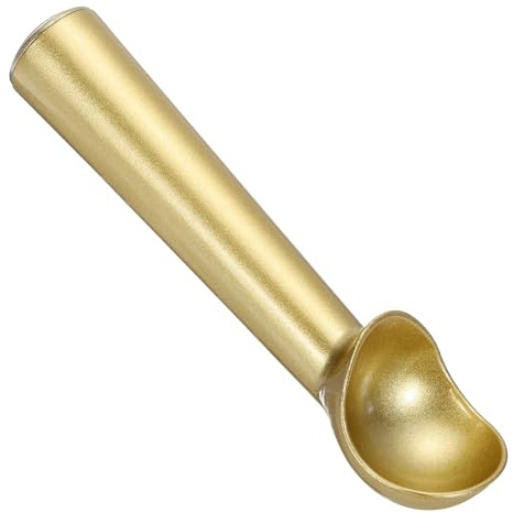 PATIKIL 7 Inches Ice Cream Scoop, Aluminum Alloy Nonstick Anti-Freeze One Piece Cookie Scoop for Cookie Dough Cupcake Batter Baking, Gold Tone