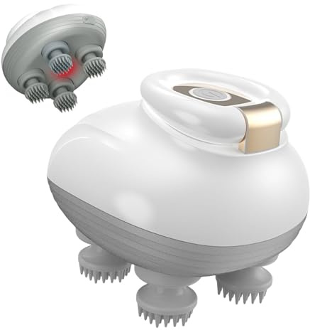 Uhngw Elektrisches Kopfmassagegerät, elektrisches Kopfmassagegerät – | Tragbares elektrisches Kopfhautmassagegerät zur Stressentspannung, Handhaarmassage mit 4 Massagekrallen