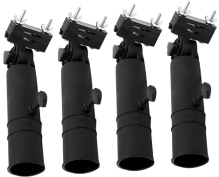 TOGEVAL 4pcs Adjustable Golf Umbrella Holders Cart Umbrella Stand Windproof Golf Cart Holder Carry Sleeve