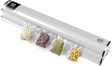 OFNHJK Vacuum Sealer, Automatic Bag Sealer Vacuum Sealer Machine, Film Sealer Vacuum Sealer, Food Sealing Machine Includes 10 Vacuum Bags for Preserving Meat, Fish, Fruits, and Vegetables