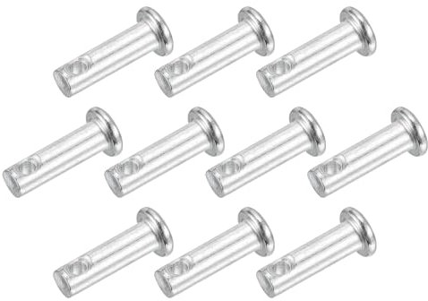 sourcing map 10Pcs 3/16x5/8 Single Hole Clevis Pins, Carbon Steel Flat Head Single Hole Clevis Pins for Mechanics Repair, Furniture Installation, Industrial Equipment, DIY (Blue White)