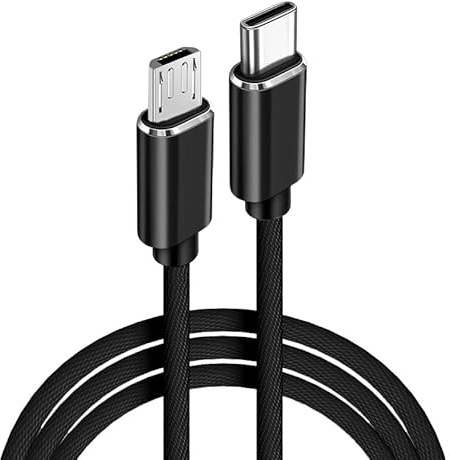 usb C-Kabel, 3 m, geflochtenes Type-C auf Micro-USB, Android-Ladekabel, unterstützt Laden und Sync, für Handys, MacBook Pro, Samsung Galaxy, PS4, Kindle, Kamera, GPS, LG
