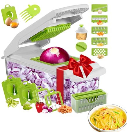 Tagliaverdure Per Ortaggi - Utensile da Cucina Affettaverdure e Tritaverdura,Utensili da Cucina Manuali Multifunzione per Insalate, Verdure, Carote e Frutta, Grattugia Formaggio e Essenziali per Casa