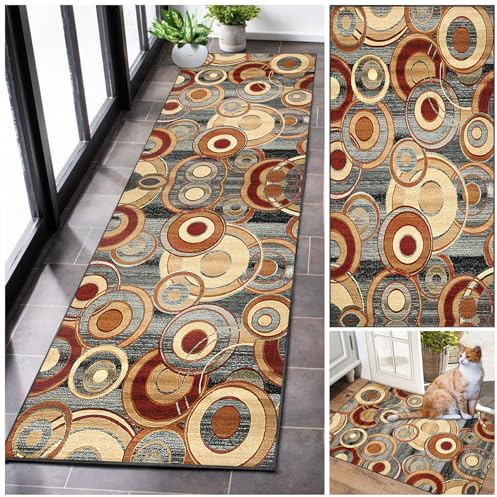 Tappeto per Cucina Antiscivolo Lavabile Lungo Tappeto Passatoia Corridoio Tappeto Ingresso Interno Moderni Tappetino Runner Passatoia al metro per scendiletto camera da letto Soggiorno 40 x 60 cm