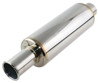 Tubo Scappamento Tubo Di Scarico Silenziatore Auto Risonatore 63mm Race Cucchiaio Piastra Silenziatore Universale Tubo Di Scarico Auto Coda Finale Silenziatore Di Scarico