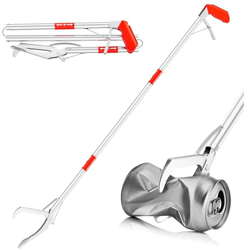 Grabber Reacher Tool, 50 Foldable Extra Long Grabber for Elderly Reaching Tool Heavy Duty Pickup Trash Picker Upper Equipment Fire Tongs Snake Grabber
