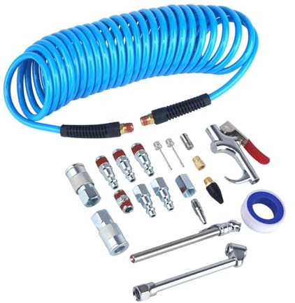 Stgfyxgs Ensemble D'accessoires pour Compresseurs d'air : Tuyau de Compresseur d'air, Perche de Gonflage de Pneus Robuste et Polyvalente, Raccords