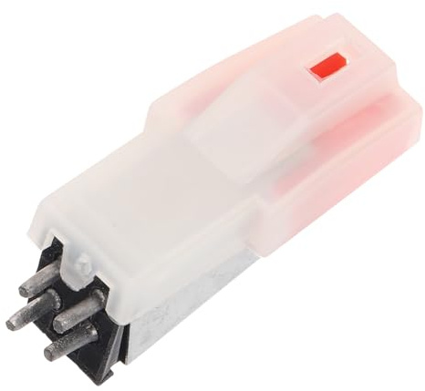 TEHAUX Pickup per Grammofono e Puntina in Alluminio Rossa, Stilo di Ricambio per Giradischi Vinile Facile Installazione, Compatibile Fonografo per Audio Domestico