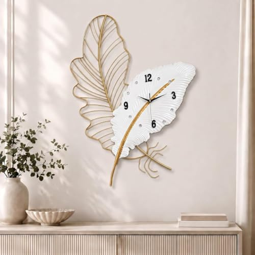Generisch Wanddeko,3D Feder Wandverzierung für Wohnzimme - 78CM | Geeignet für Wohnzimmer,Schlafzimmer,Restaurants,Büros und Arbeitszimmer