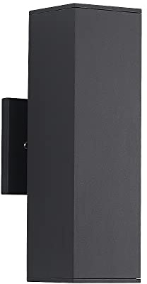 Cerdeco Aluminum Modern Outdoor Wall Light, Exterior Outdoor Wall Sconce Up Down Light Fixtures Matte Black [UL Listed]