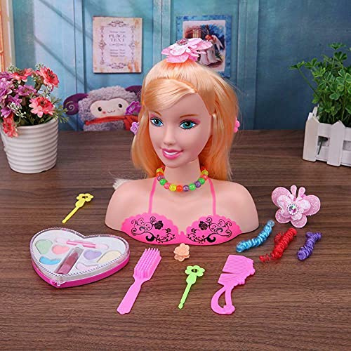 Allkindathings girls Hair Styling Dream Girl Dolls Head Play Set with Accessories