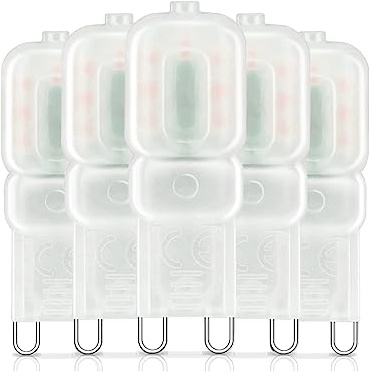 OTTOSEA G9 LED Light Bulbs Dimmable 3W (25W Halogen lamp Replacement,Warm White 3000K, 120V AC, 360 Degree Beam Angle,Pack of 5