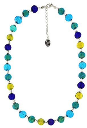 Venetiaurum - Halskette aus Muranoglas und 925 Silber zertifiziert made in Italy