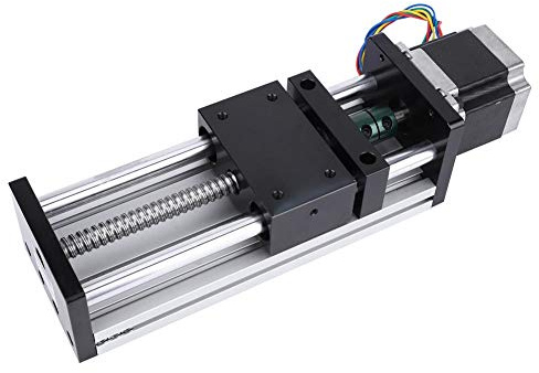 Kit di movimento lineare, guida di scorrimento lineare Vite di guida a ricircolo di sfere a doppio albero Corsa efficace 100mm con motore 42(1610 Vite a ricircolo di sfere)