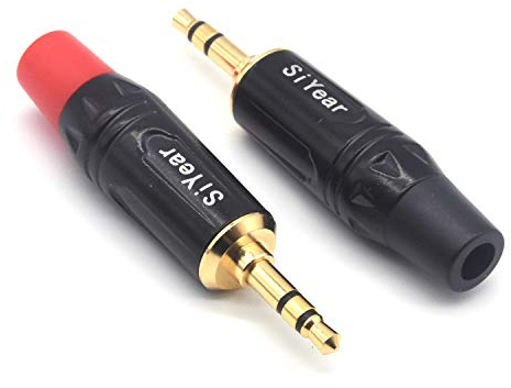SiYear 3-poliger 3,5-mm-Stereo-Kopfhörer-Klinkenstecker, Lötadapter, 3,5-mm-Klinkenstecker, Löt-Typ, DIY-Audiokabel-Anschluss (2er-Pack)