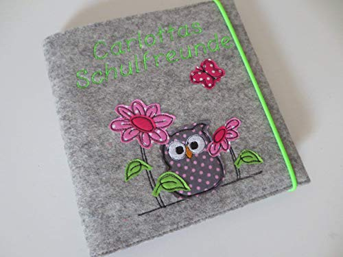 Schulfreundebuch Wollfilz Freundebuch Buch Schule Schulfreunde Grundschule