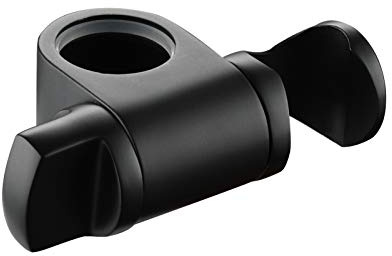Tecmolog Duschkopfhalterung 25mm Edelstahl Brausehalterung Verstellbar für Duschstange Schwarz, ST35B