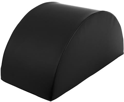 ATC Handels GmbH - Ether-Schaum Lagerungskissen, Halbmondkissen 85x40x40cm, Kunstlederbezug, Versteckter Reißverschluss, Flächendesinfektionsmittel geeignet (schwarz)