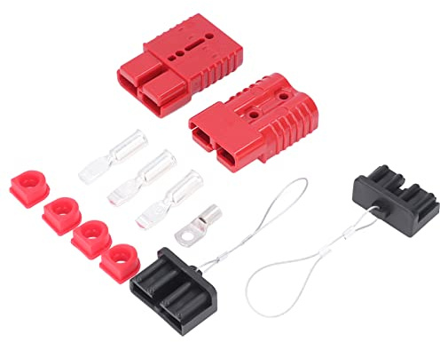 Paquete de 2 Conectores de Cable, Kit de Enchufe de Arnés de Cables 50a Kit de Enchufe del Mazo de Cables de Desconexión de la Batería Conectores Rápidos ABS Resistentes Al Calor para Remolques de Cab