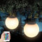 1 lampe solaire avec 16 couleurs - Étanche - Boule décorative solaire LED - Lampe suspendue - Charge USB - RVB - Pour l'intérieur et l'extérieur - Diamètre : 20 cm