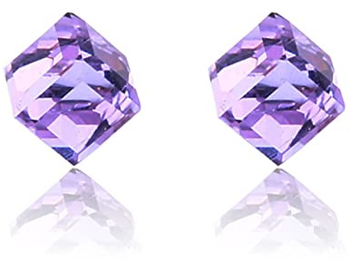 Clous d'Oreilles, Boucles d'Oreilles Fille Acier Inoxydable Cube Boucle d'Oreille Fantaisie Boucle d'Oreille Zircon