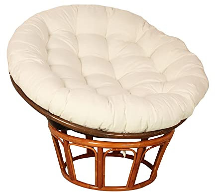 Papasan Kissenbezug Papasan-Sitzkissen Wasserdicht Papasan Stuhlkissen Polster Bodenkissen Verdicken Schaukelkissen Stuhl Weiches Kissen für Innen Balkon Draussen Patio Garten (J 105cm/41.33in)