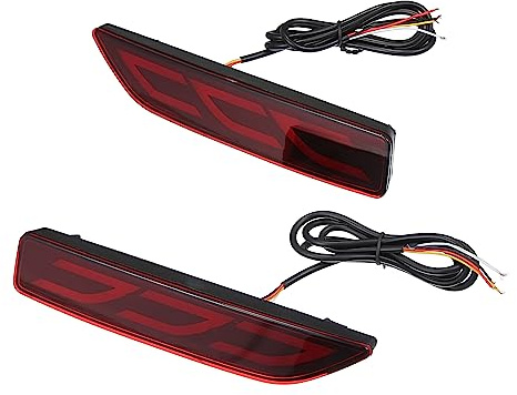A ABSOPRO Reflector Trasero Parachoques Niebla Luz Freno Roja Ámbar para Honda CRV 1 Par