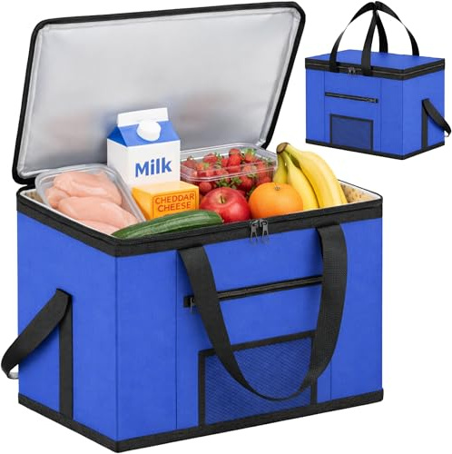 ZENO Cooler Bag | 28L Cool Bag Box | Thermal Food Delivery Bag | Large Insulated Picnic Lunch Bag | Cool Box | Grocery Shopping Bags | Cooling Bag for Camping BBQ Shopping Fishing Family Outdoor