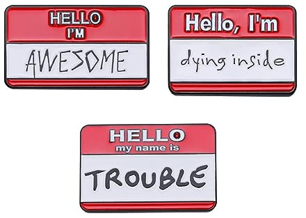 Hallo ich bin Emaille Pins benutzer definierte mein Name ist Brosche Revers Abzeichen lustige Dialog Box Slogan Schmuck Geschenk für Kinder Freunde