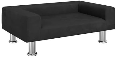 vidaXL Hundebett Schwarz 70x45x26,5 cm Samt
