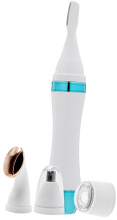 4-in-1 Elektrorasierer für Damen mit 4 Scherköpfen, Rosa | Abs Gehäuse, Inkl Hornhautentferner, für Schnelle Haarentfernung an Gesicht und Körper