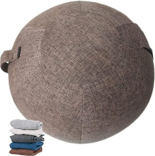 DIXII Sitzballstuhl Für Büro Und Zuhause, Yoga-Ball-Schreibtischstuhl, Mit Bezug Für Balance, Stabilität Und Fitness,E,55CM