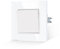 JIMEIDA Interruptor de luz blanco con garras, 1 vía, empotrable, cristal, interruptor de pared, 10 A, 250 V