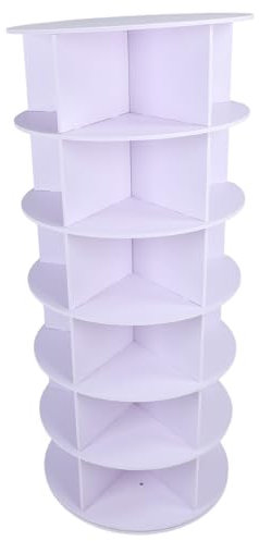 Wifehelper Um 360 Grad Drehbarer Schuhregal Turm, Multifunktionaler Organizer Ausstellungsständer, Platzsparende Lösung, Geeignet für Eingangsbereich, Wohnzimmer (6-stöckig)