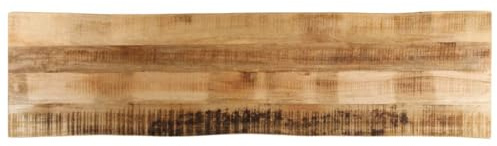 vidaXL Piano Tavolo Bordi Vivi 160x40x3,8 cm Legno di Mango Grezzo, Piano Sostituzione Tavolo, Piano per Tavolo da Pranzo, Piano d'appoggio